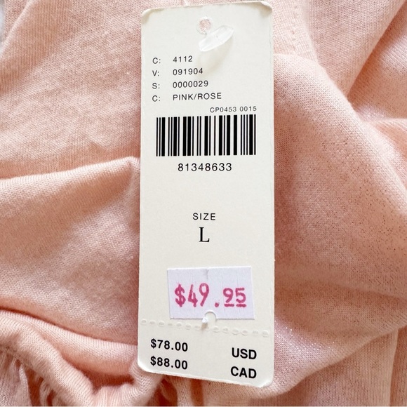 Anthropologie Light Pink Bubble Hem Sleeveless Top - Size Large - Picture 4 of 4